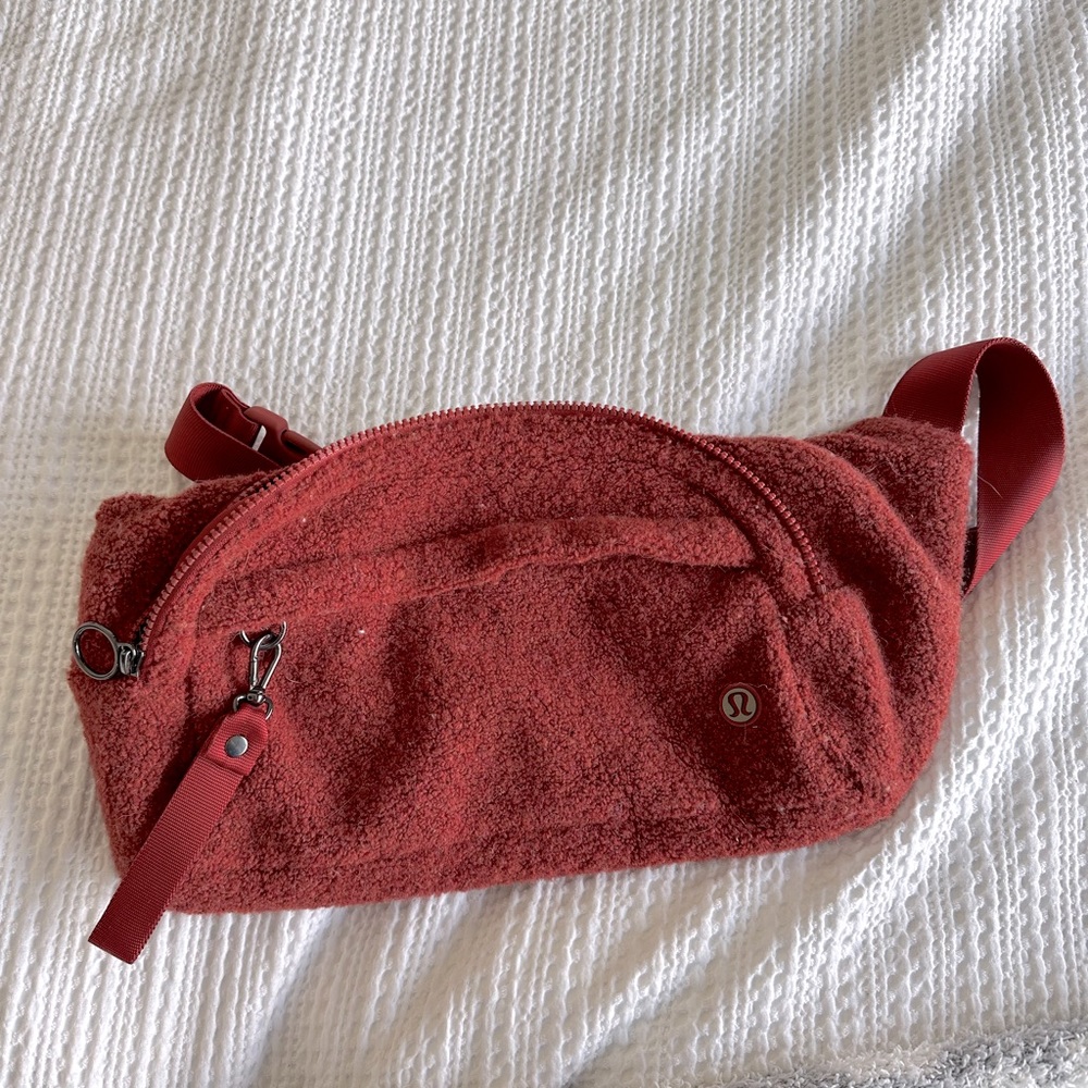 Lululemon Fleece Red Belt Bag